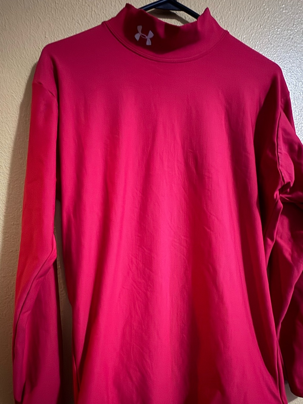 Under Armour Red Mock Neck Long Sleeve Cold Gear Size XXL - Picture 8 of 9
